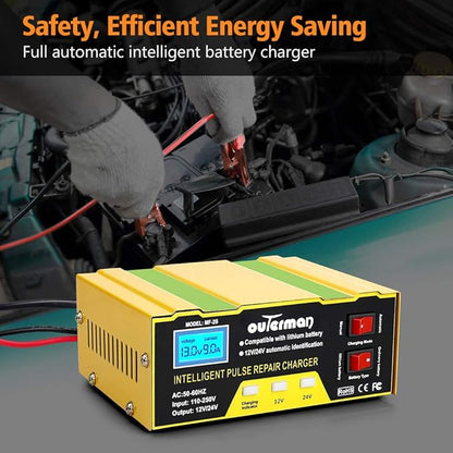 Outerman Car Battery Charger 12V 24V Lithium Battery Charger, Auto Battery - Image 7