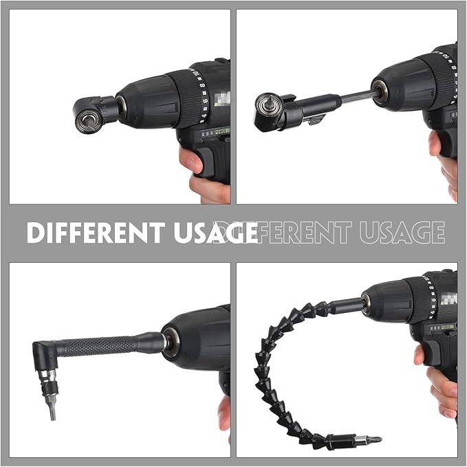 17 Pcs Flexible Drill Bit Extension 105 Degree Right Angle Drill Adapter - Image 3