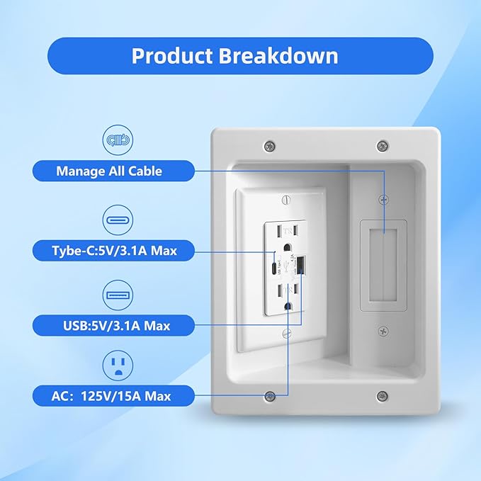 GEVINFA in-Wall TV Cable Management Kit - Image 6