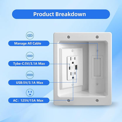 GEVINFA in-Wall TV Cable Management Kit - Image 6