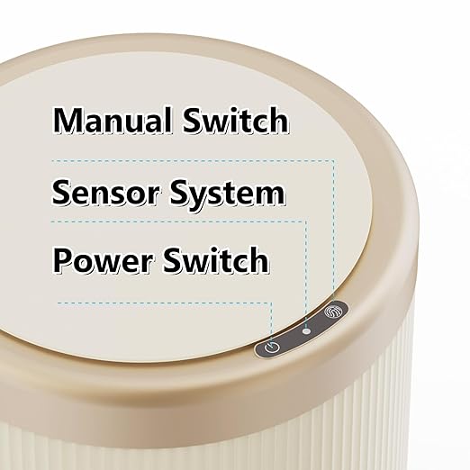 URALFA 3.7 Gallon Motion Sensor Bathroom Trash Can - Image 5