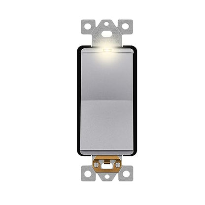 LIDER Minimalist Design Matte Finish Lighted 4-Way Decorator Light Switch by LIDER