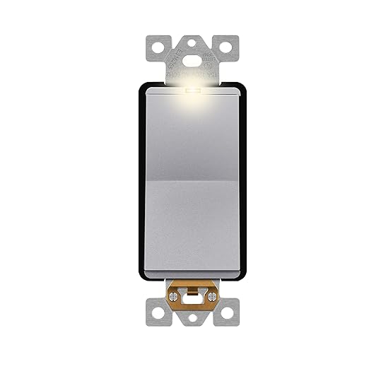 LIDER Minimalist Design Matte Finish Lighted 4-Way Decorator Light Switch by LIDER
