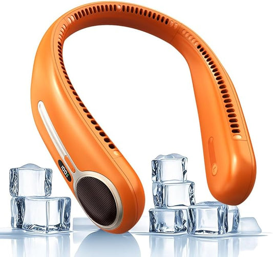 Portable Neck Fan, Hands Free Personal Wearable Bladeless Fan, 6000mAh USB by Kinhowly