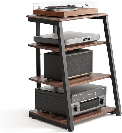 fitueyes 4-tier av media stand corner shelf for, main product view