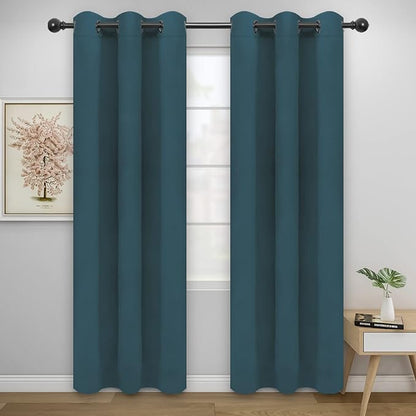 Easy-Going Blackout Curtains for Bedroom, Solid Thermal Insulated Grommet and by Easy-Going