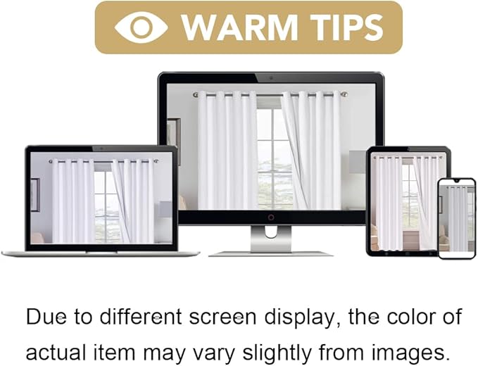 H.VERSAILTEX Pure White Curtains 96 inches Long, 100% Blackout Curtains - Image 8