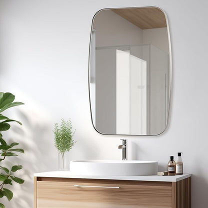 Brushed Nickel Bathroom Mirror, Living Room - Image 3