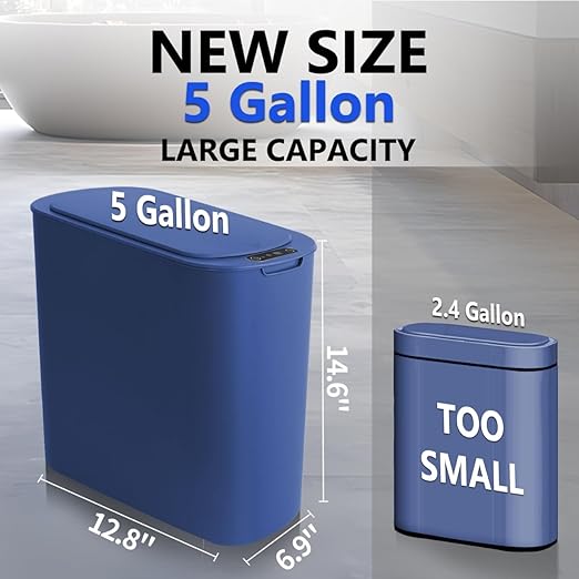 TIPGO 5 Gallon Motion Senor Bathroom Trash Can - Image 3