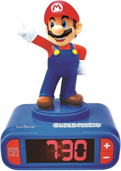LEXiBOOK, Super Mario, Mario Nightlight Alarm Clock, Sounds and Melodies by Lexibook
