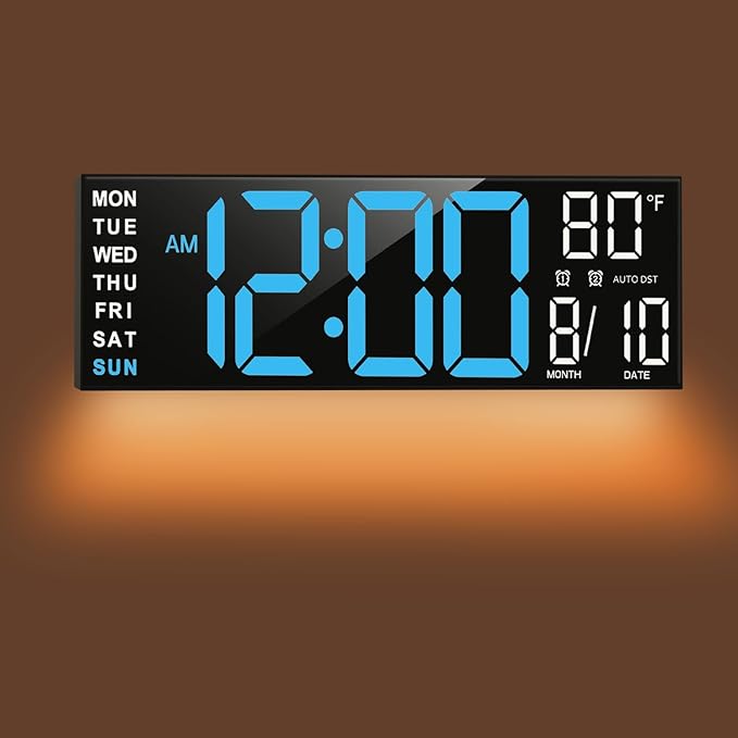 TrophyRak 16" Large Digital Wall Mount Clock, Count Down Timer, Big LED by TrophyRak