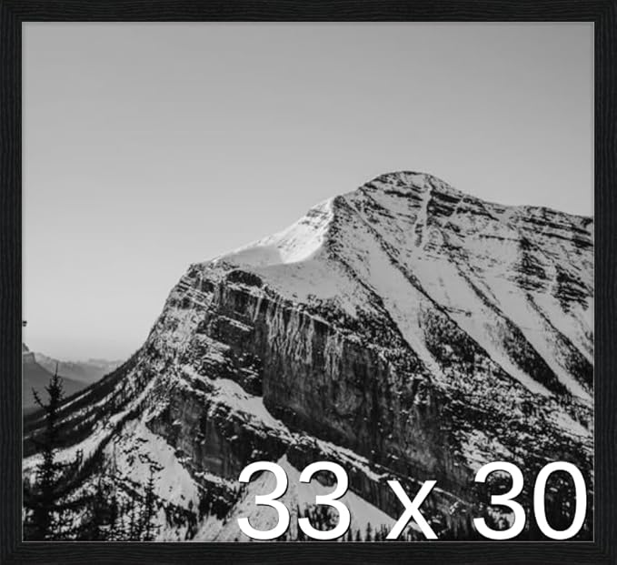 Frame It Easy 33 x 30 Black Grain Wood Frame by FrameItEasy