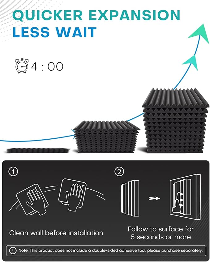 52 Pack Acoustic Foam Panels, High Density Acoustic Panels Sound Absorbing - Image 8