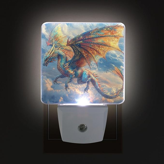 Pigsaly Led Night Light Psychedelic Colorful Dragon Night Light Plug in Wall - Image 4