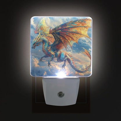 Pigsaly Led Night Light Psychedelic Colorful Dragon Night Light Plug in Wall - Image 4