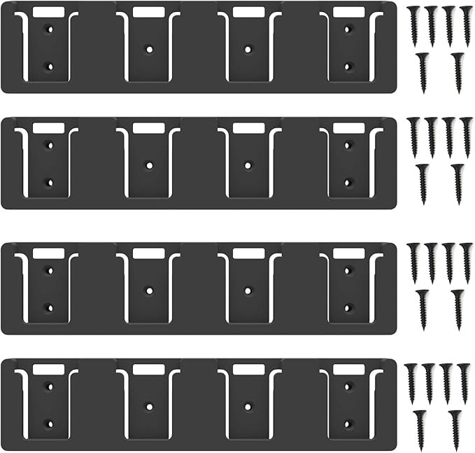 Battery Rack Compatible with DeWalt 20V Battery Holder, Mount 4 Slot Bulk by SZWJT-LV