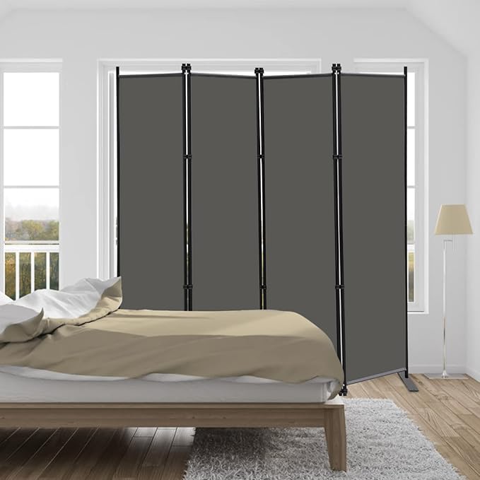 MAYOLIAH 4 Panel Room Divider Screen 6Ft Tall Foldable Privacy Dividers Indoor - Image 2