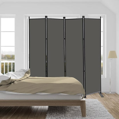 MAYOLIAH 4 Panel Room Divider Screen 6Ft Tall Foldable Privacy Dividers Indoor - Image 2