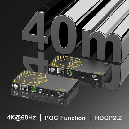 HDMI Extender Over Ethernet 4k 60HZ Uncompressed 18G/BPS Over Single Cat5/6 up - Image 3