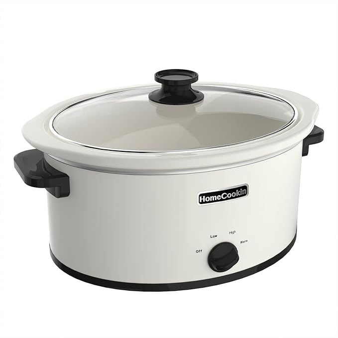HOMECOOKIN 6 Quart Slow Cooker Oval Manual Pot Food Warmer by HOMECOOKIN