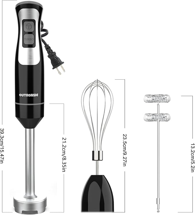 Immersion Blender Handheld, OUTRONSM Hand Blender - Image 6
