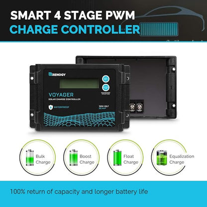 Renogy Voyager 20A 12V/24V PWM Waterproof Solar Charge Controller w/ LCD Display - Image 3