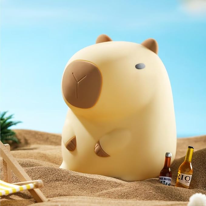 ATSUI Cute Capybara Night Light, LED Squishy Novelty Animal Lamp, Food Grade by ATSUINIGHTLIGHT