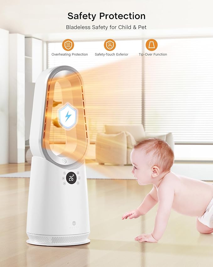 ULTTY Space Heater, Portable Electric Heaters and Cooler Fan Combo - Image 5