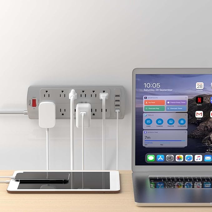 Power Strip, ALESTOR Surge Protector - Image 4
