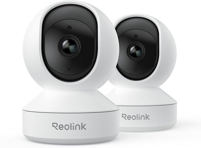 REOLINK Home Security Camera System, 4MP HD Plug-in Indoor WiFi 6 Pan Tilt Pet by REOLINK