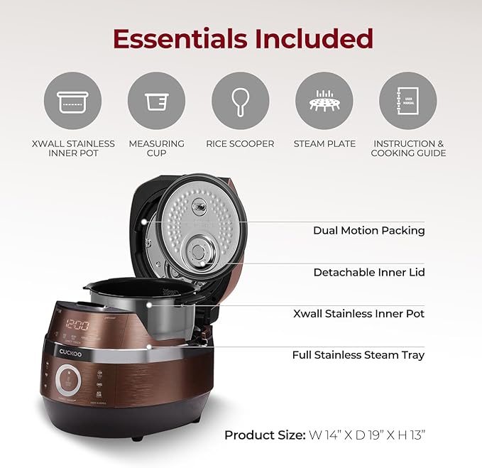 CUCKOO CRP-JHR1009F | 10-Cup Induction Heating Pressure Rice Cooker | 19 Menu - Image 2