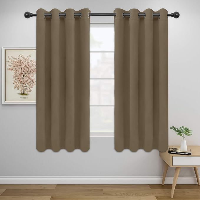 Easy-Going Blackout Curtains for Bedroom, Solid Thermal Insulated Grommet and by Easy-Going