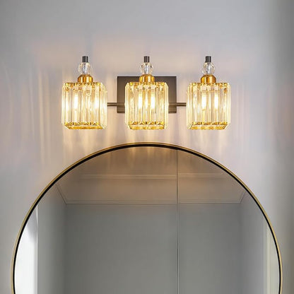 BBLLWJ Bathroom Vanity Lights 3-Light Bathroom Light Gold Brushed Brass Finish - Image 6