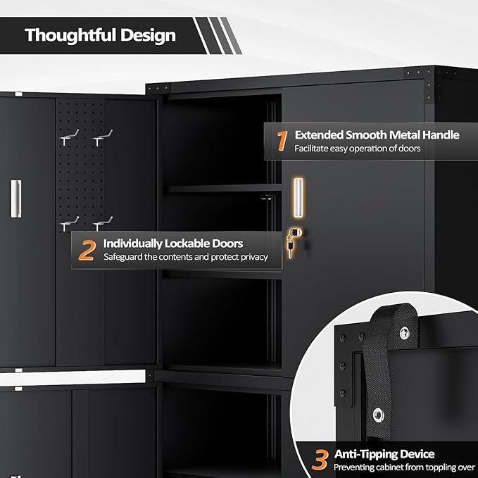 VINGLI Large Garage Storage Cabinet - Image 6