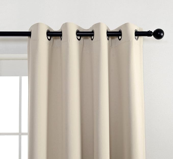 MIUCO Room Darkening Grommet Blackout Window Curtains Panels - Image 6
