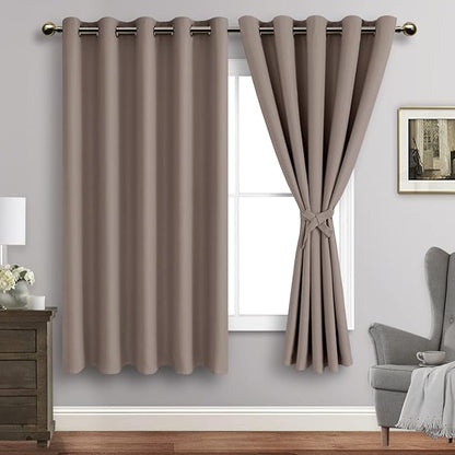 JIUZHEN Tan Blackout Curtains by JIUZHEN