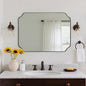 ANDY STAR Rectangle Mirror 30x40 Inch, Brushed Bronze Scalloped Mirror by ANDYSTAR