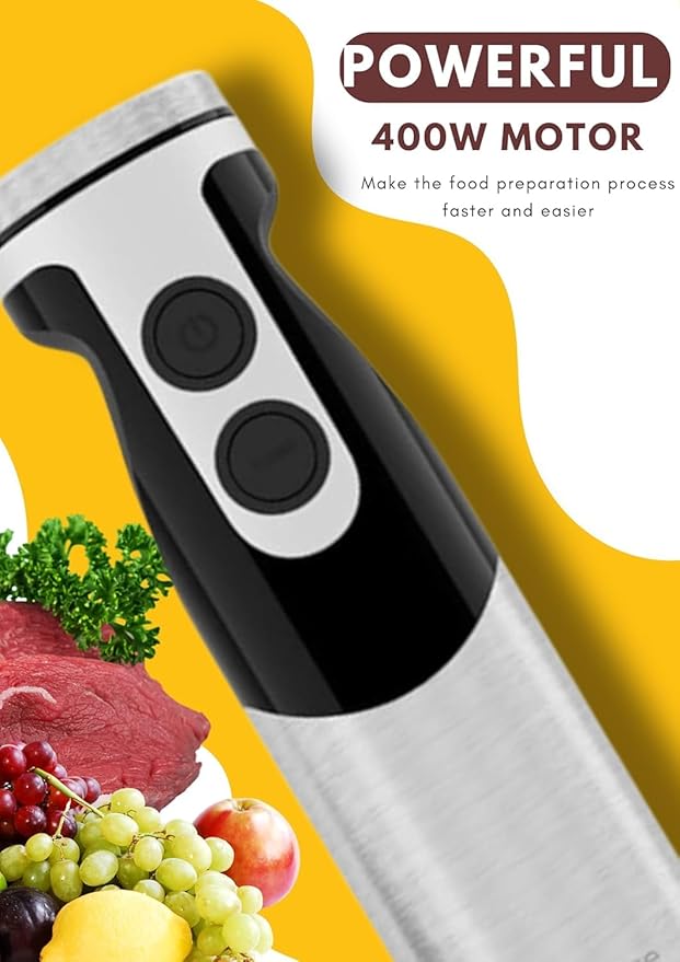 MegaWise Pro Titanium Reinforced 5-in-1 Immersion Hand Blender, Powerful 400W - Image 4