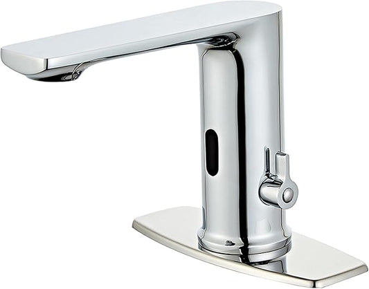 Quick Install Sink Chrome Motion Sensor Faucet.Touchless Mixer by HALOSANITARY