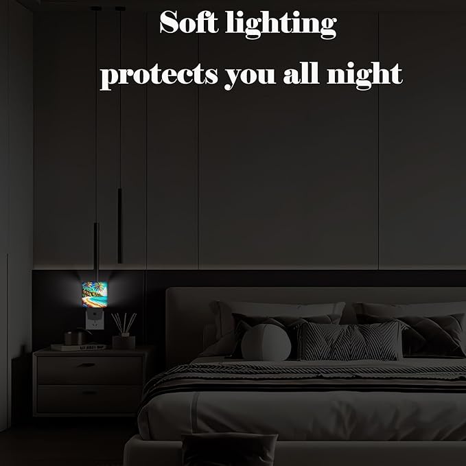 FSHVQKD Seaside Town Night Light, Plug Into Wall Decor - Image 7