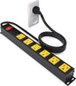 Heavy Duty 6 Outlet Metal Long Power Strip, 2700J Surge Protector by Unknown