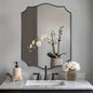 ANDY STAR Matte Black Bathroom Mirror, 24x32 Inch Scalloped Mirror by ANDYSTAR