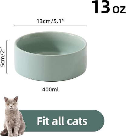 Ceramic 5.1inch Set of 2 Dog and Cat Bowls - Image 2