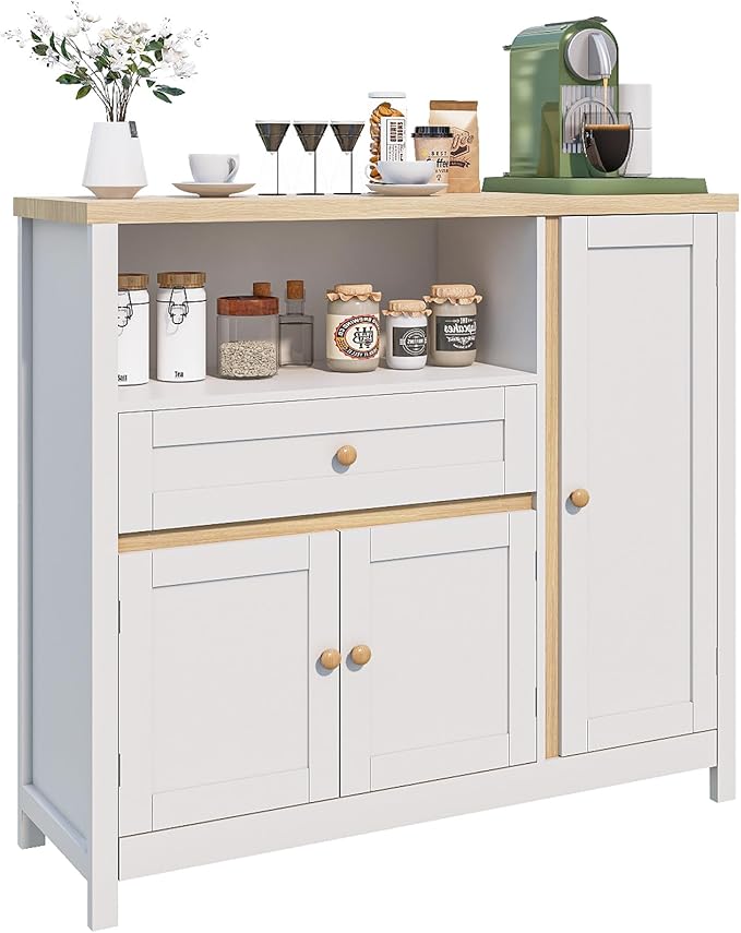 Storage Cabinet with Doors and Drawers, Kitchen Storage Cabinets，with Drawer by Viaozutis