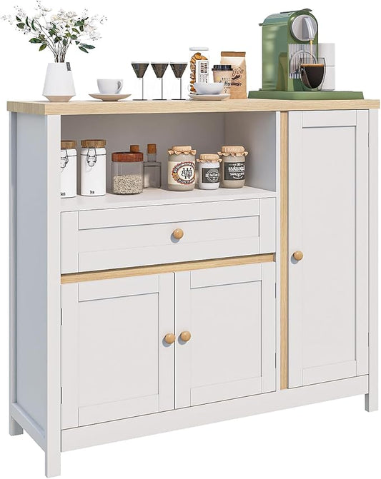 Storage Cabinet with Doors and Drawers, Kitchen Storage Cabinets，with Drawer by Viaozutis