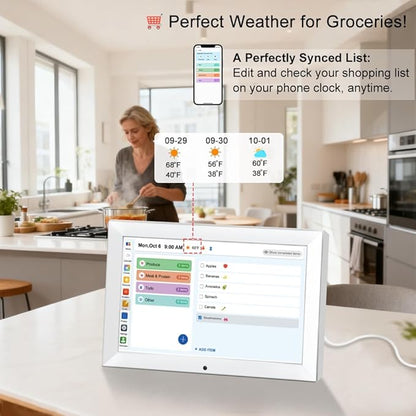 CAZOKASI Smart Digital Calendar Family Planner Chore Chart HD Touchscreen Meal - Image 4