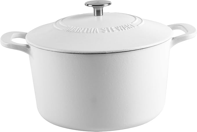 MARTHA STEWART Gatwick 7-Quart Enamel Cast Iron Dutch Oven Pot by MarthaStewart