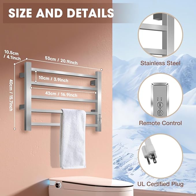 Towel Warmer Rack, Heated Towel Racks - Image 4