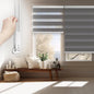 FOIRESOFT Standard Custom Blackout Zebra Roller Blinds Dual Layer Privacy Shade by Foiresoft
