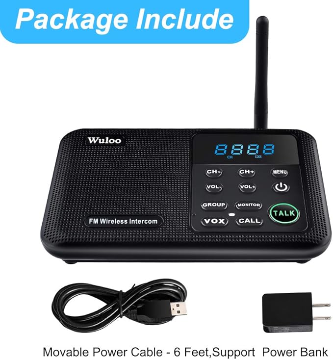 Expandable for Wuloo Intercoms Wireless for Home WL888, 1 Mile Range 22 Channel - Image 8